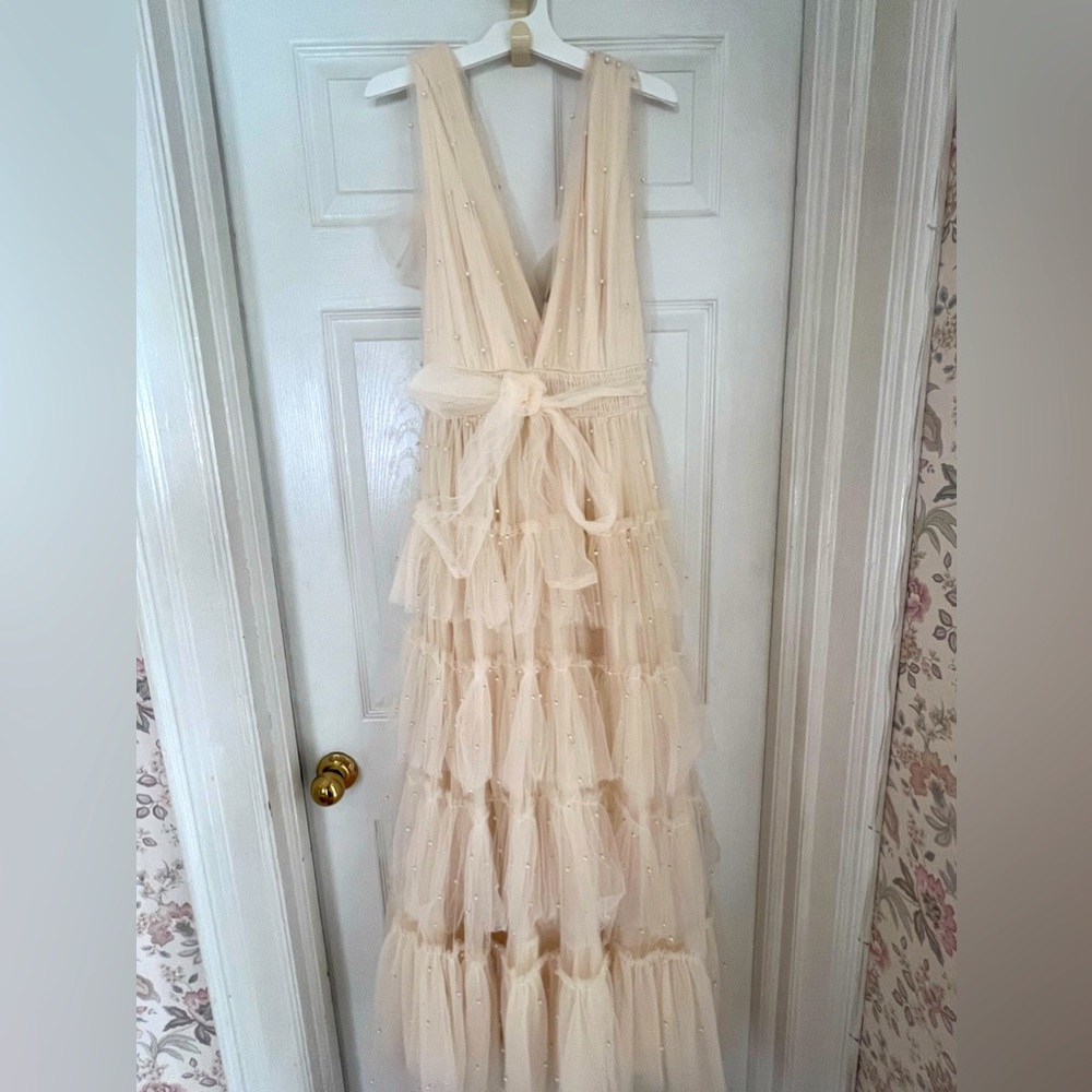 Nya Tulle Maxi Dress - Cream